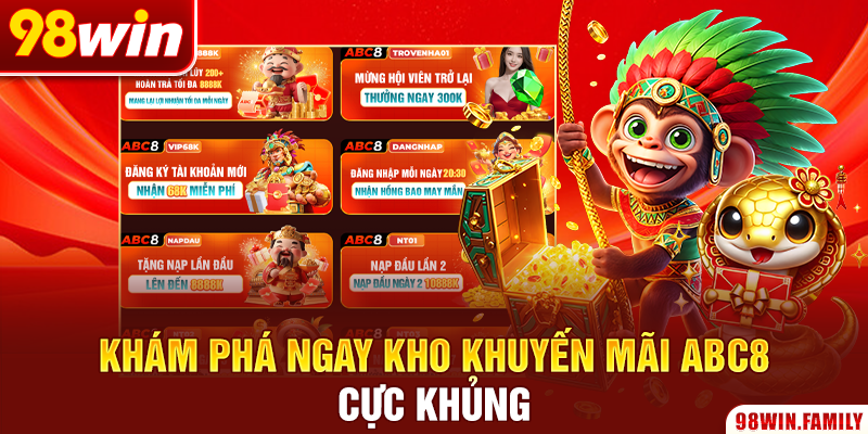 Khám phá ngay kho khuyến mãi ABC8 cực khủng